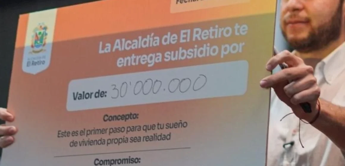 El Retiro adjudica 250 subsidios de vivienda con aporte superior a $30 millones por familia